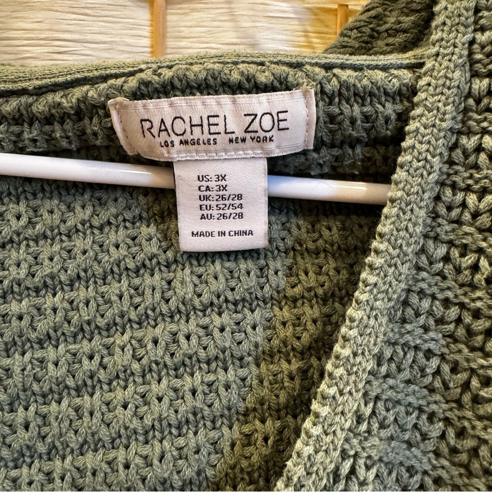 Rachel Zoe Women's Olive V-Neck Sweater
